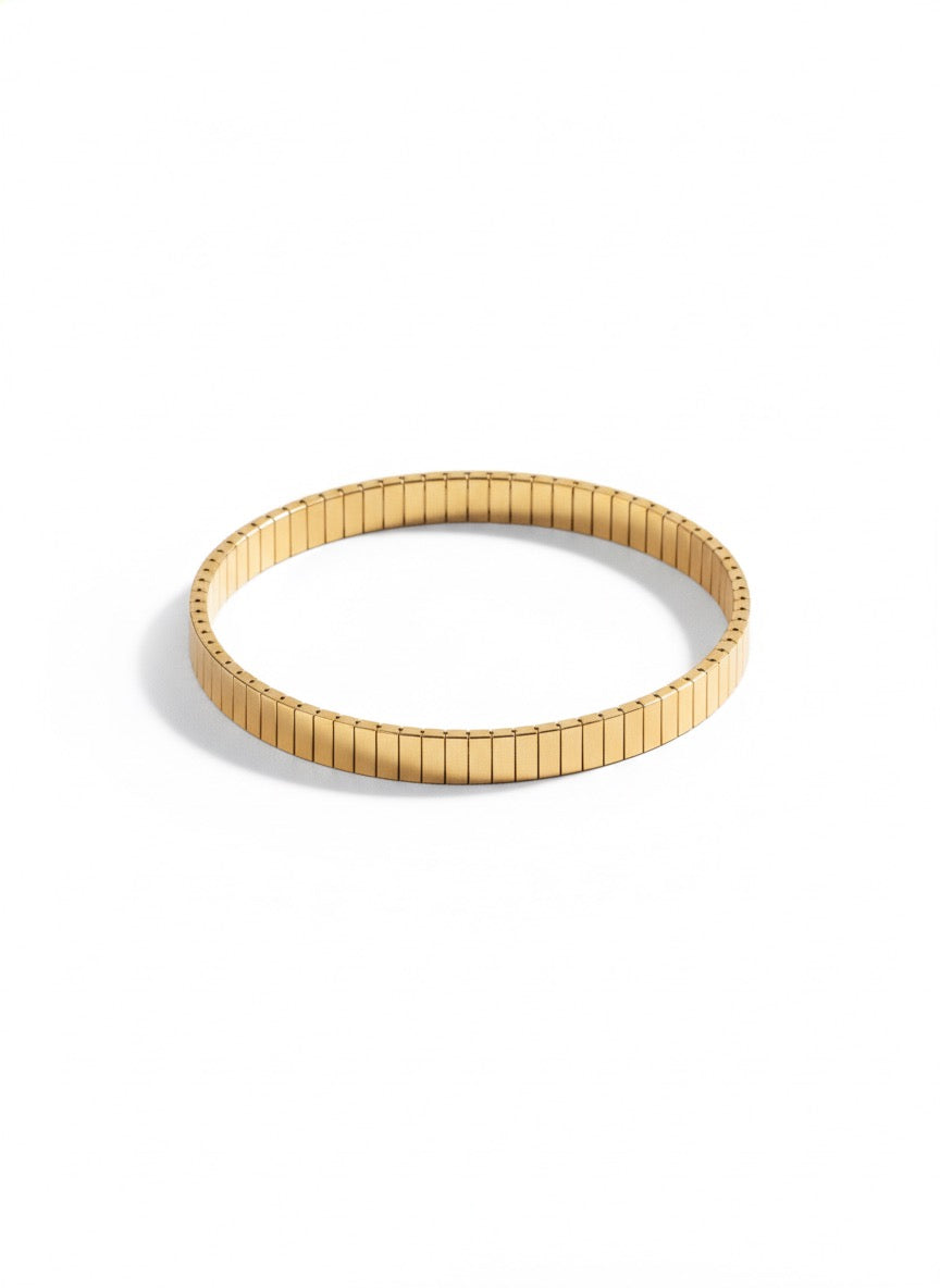 Fs44 1076 Gold-Tone Flexible Stretch Bracelet